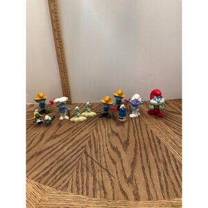 Vintage Kids Peyo Smurfs Action Figure Lot Mixed Blue